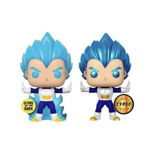 Super Vegeta Q version Z toy electroplating version luminous version 713# action figure for kids