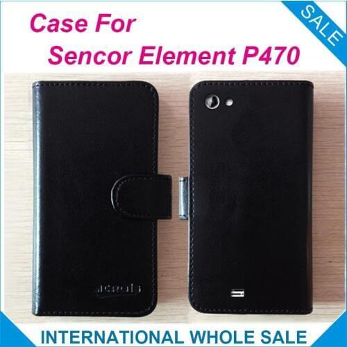Element P470 Case Factory price,6 Colors High Quality Flip Leather Exclusive Cover For Sencor Element P470 tracking