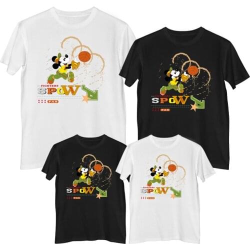 Disney Mickey Mouse T-shirt Summer Comfortable 100%cotton Fashion clothes for teens t shirt for men childrens clothing boys Top