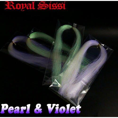 Hot 16packs fly tying twisted flash tinsel pearlescent&violet light flashabou assorted sabaki rig glitter fly tying materials