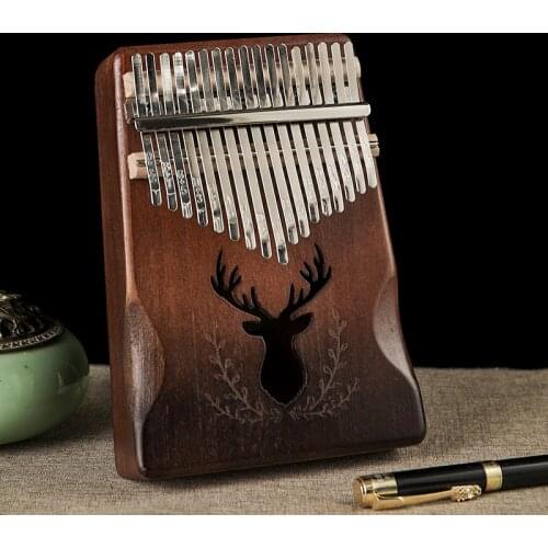 Kalimba 17 keys for beginners high quality solid wood Mibra muscial instrument Thumb Piano portable African kalimba