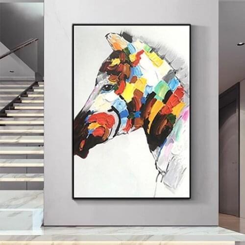 The Horse Hand Painted Picture Nice Canvas Oil Paintings Abstract Decoration Fashion Home Decor For Living Room No Frame