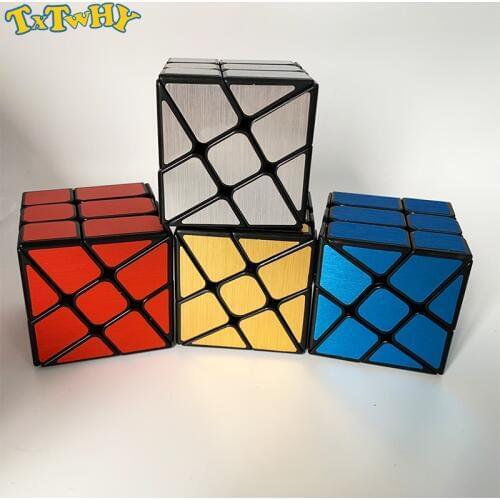 YJ Wind Wheel Unequal 57mm 3x3x3 Cast Coated magic cube Puzzle Cubes Strengthened Cubo kubik cubo magico kub Toys Gifts