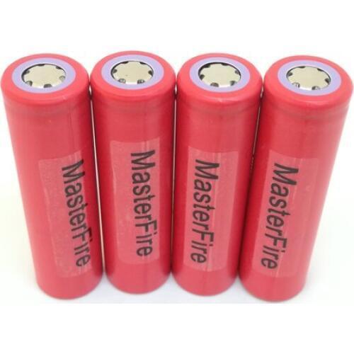 MasterFire 4pcs/lot Original Sanyo 18650 3.7V 2600mAh UR18650ZY Rechargeable battery lithium batteries For Flashlights Torch