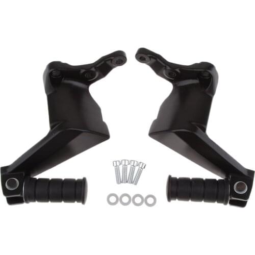 Motorcycle Front Rear Passenger Foot Pegs Rest Pedals Bracket for Harley