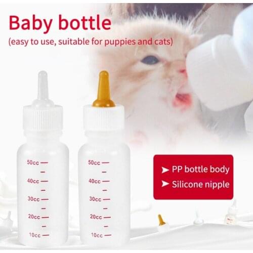 Puppy Kitten Feeding Bottle Set Pet Dog Cat Bady Nursing Water Milk Feeder With Storage Box Newborn Cat Drinking Bottle