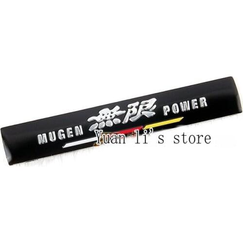 Wholesale 10 Pcs Rectangle Mugen Power Aluminum Car Body Sticker Mugen Badge Emblem stick 73.2*12mm Car Styling