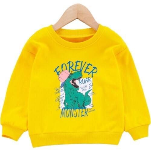 Boys Girls Cartoon Pattern Autumn Winter Outwear Children Sweatshirts Baby Boy Clothes Toddler Boys Clothing Pure Cotton