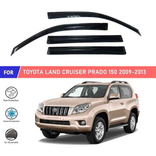 Window deflectors for Toyota Land Cruiser Prado 150 2009- car window deflector wind gua car stylingrd vent sun rain visor cover