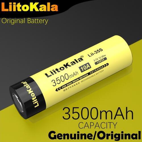 Genuine/Original 1-10PCS LiitoKala Lii-35S 18650 Battery3.7V Li-ion 3500mAh lithium battery For high drain devices