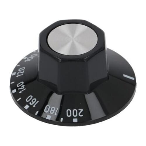 FRYER THERMOSTAT CONTROL KNOB PUSH ON TYPE EGO 0 60 200 50mm FOR 6mm 4.6mm SHAFT