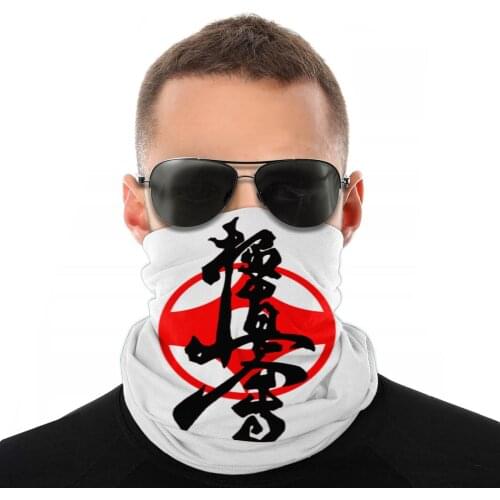 Kyokushin Way Fighter Magic Scarf Neck Face Mask Unisex Halloween Tube Scarf Seamless Bandana Protective Headband Cycling Hiking