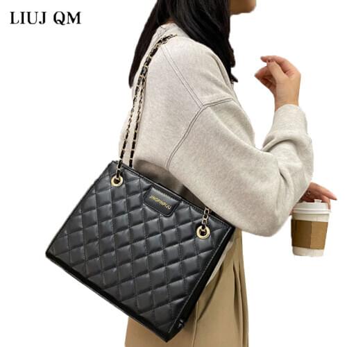 LIUJ QM Lingge Chain Bags Women Messenger Bag Large Capacity 2021 New Trendy Female Fashion All-match Shoulder Bag Women