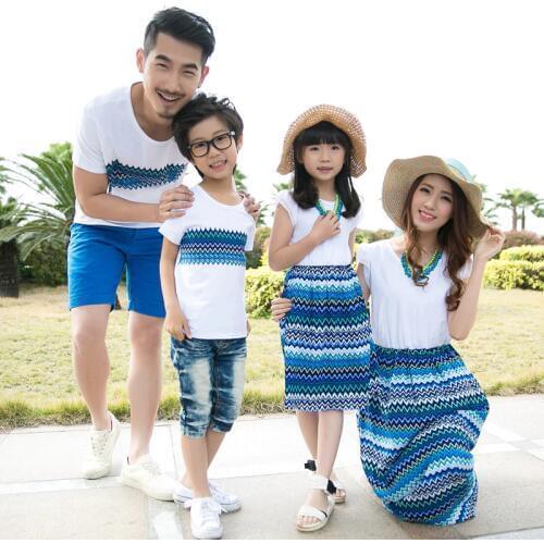 The Couple Pig Blue Summer Dresses