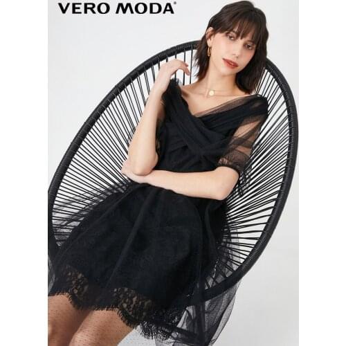 Vero Moda Women Vintage V-neck Lace Mesh Party Dress | 32027C507