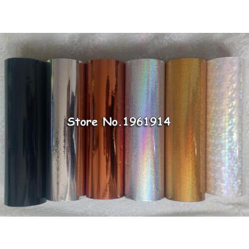 1 roll Hot Stamping Foil Paper Roll Holographic foil transparent foil plastic 21cm x120m golden silver bronze black
