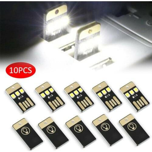 10pcs Newest USB LED Portable Night Light Bright Keychain Camping Lamp Module 0.2W Mini USB Power Supply Light Module