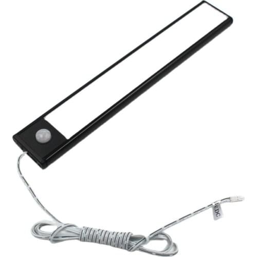 1pcs 12v thin Black square LED lamp LED cabinet lamp smart SMD led closet light without adapter magnetic installed