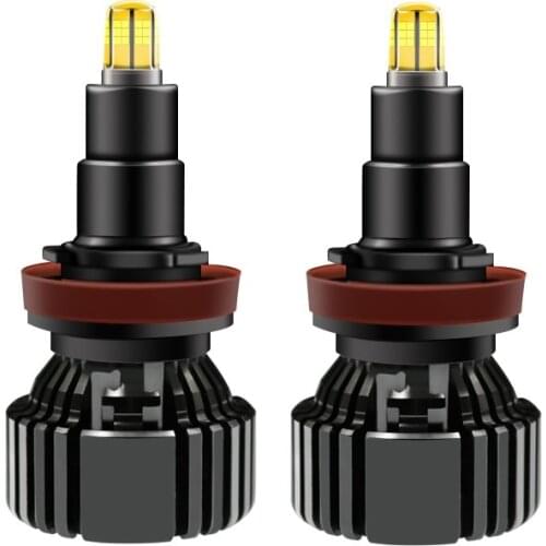 2pcs 6-Side Car Headlight Bulbs 52W Hi Low Beam H7 H4 LED Lamps for Auto 15000LM 6000K H1 H3 H8 9005 9012 Light Bulbs on Cars