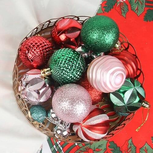 26pcs/set Shatterproof Christmas Tree Small Balls Christmas Ball Ornaments Pendants For Wedding Xmas Holiday Party