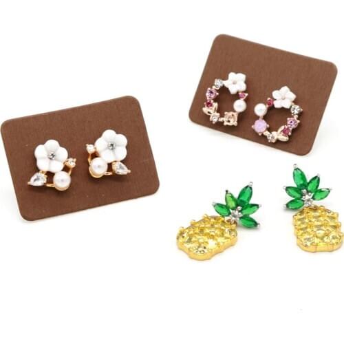 500pcs/lot Mini Popular Ear Stud Display Paper Cards 2.5x3.5cm Colorful DIY Earrings Paper Jewelry Display Cards Customized Logo