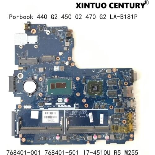 768401-001 768401-501 For HP Porbook 470 G2 450 G2 440 G2 Laptop Motherboard LA-B181P W/ i7-4510U 216-0858030 100% tested OK