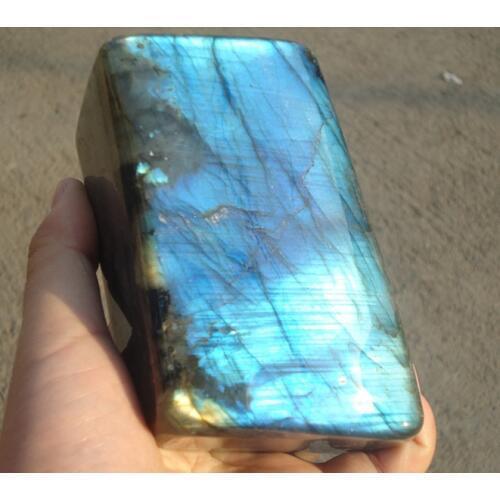880G Gorgeous Natural Labradorite gemstone Crystal Rough Polished Y-1002