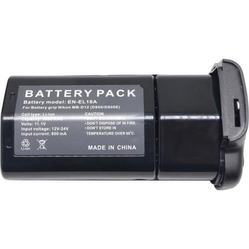 Mcoplus EN-EL18A EN-EL18 Battery + Charger for Nikon D850 D800 D800E D810 Camera ,MB-D18 MB-D12 MBD12 Battery Grip