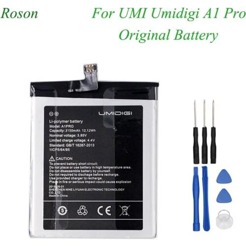 Roson for UMI Umidigi A1 Pro Battery 3150mAh 100% New Replacement Parts Phone Accessory Accumulators With Tools