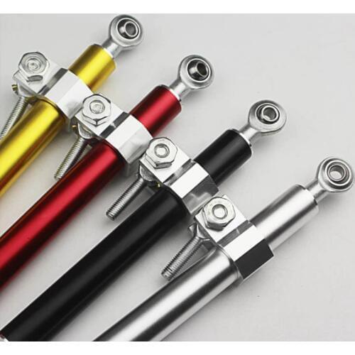 Motorcycle 33cm Aluminum Steering Damper Stabilizer Rod 30mm ForkClamp Latest