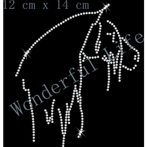 Free shipping Horse Equestrian Rhinestone Applique Transfer Design