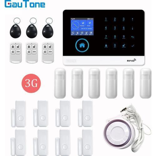 GauTone PG103 WiFi 3G GPRS Home Burglar Intelligent Security Wireless Alarm System APP Remote Control For iOS and Android