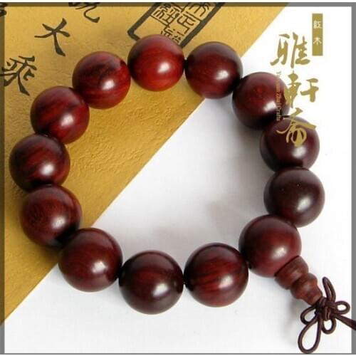 Rosewood lobular Rosewood beads hand on 18mm solid wood grain holes 1.8 cm couple Bracelet