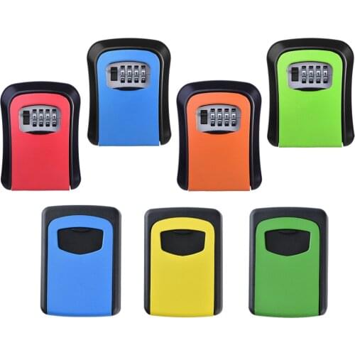 4-Digit Combination Key Storage Lock Box Home Password Key Safe Box Case