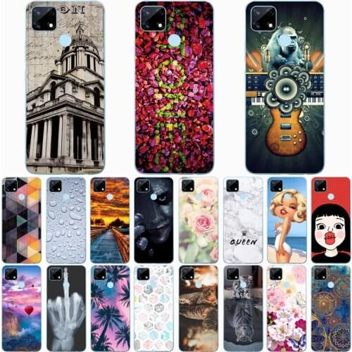 For Realme 7I RMX2103 Case Wolf Silicon TPU Fundas for Realme 7i rmx2103 Cat Animal Shell Bag Housing Phone Cases
