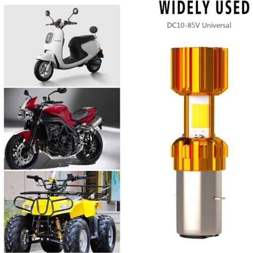 Motorcycle E-bike Headlight BA20D 12V LED High/Low Beam Led Bulbs 1200LM Super Bright Fog Lamp 2/3/4 Sides