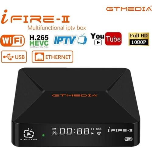 GTmedia Ifire 2 M3U TV Box 1080p HD H.265 10Bit Bulti In Wifi Ethernet MPEG 4 Media Player Set Top Box Stock in Spain Europe
