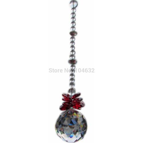 Feng shui 40mm crystal ball&14mm octagon beads healing crystals suncatcher wedding decoration,crystal chandelier parts No#60-2