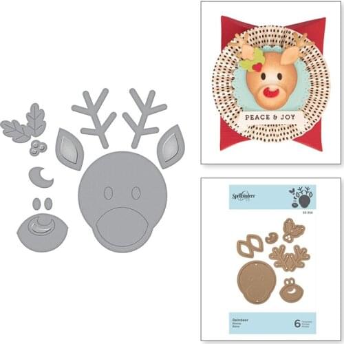 JMCRAFT Cute Deer Head And Antlers Metal Cutting Dies DIY Scrapbook Handmade Paper Craft Metal Steel Template Dies