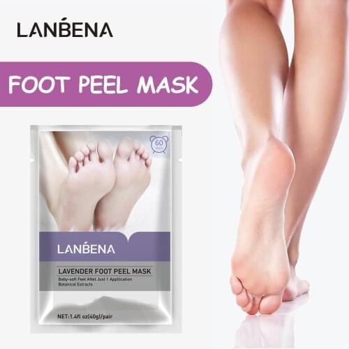 LANBENA Foot Scrub Mask Peeling For Legs Spa Feet Exfoliating Pedicure Care Anti Crack Heels Foot Inserts Remove Dead Skin