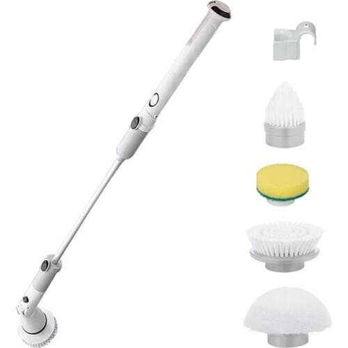 Multi-functional Cleaning Brush Kitchen Scrub Cleaner Tools Set Electric Spin Scrubber Bathroom Turbo Long Handle Cleaner