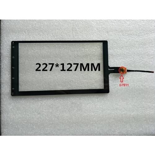New 9 inch capacitive touch screen JTS037A-090 227*127 MM 6 pin IC:GT911 for car dvd gps