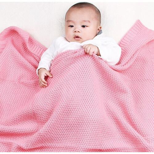 Newborn Baby Blanket Knitted kids Swaddle Wrap Blanket Super Soft Toddler Infant Bedding Quilt Bed Sofa Basket Stroller Blankets