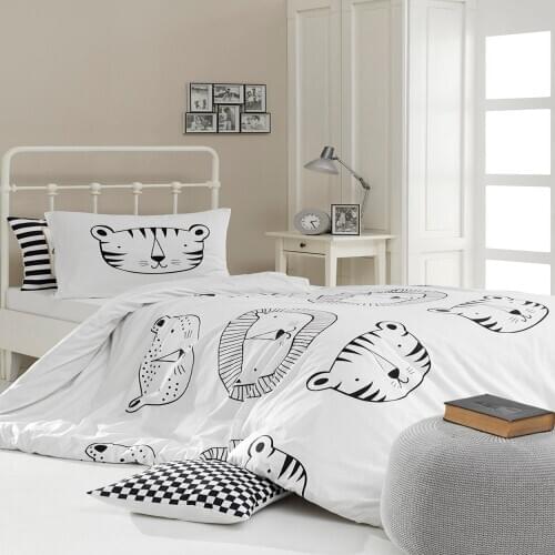 100% Natural Cotton Solid Color Duvet Cover Set Single FreshColor 3-Piece Simple And Stylish Design European American Style Easy