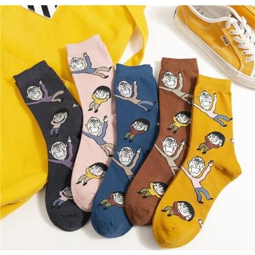 Autumn Winter Socks Japanese Chi-bi Maruko Grandpa Women Socks Cartoon Fashion Cotton Comfortable Socks