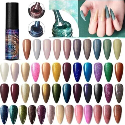 MSRUIOO 5ml Glitter UV Gel Nail Polish Shinning Semi-Permanent Nail Art Soak Off Gel Varnish Dry With LED Lamp Manicure Tools
