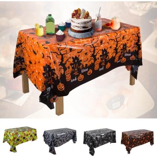 220cm x 130cm Halloween Tablecloth Portable Table Cloth Tablecover Kitchen Dining Tablecloth Decorative Halloween Table Cover
