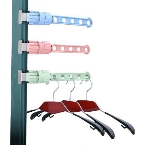 Adjustable Clothes Drying Racks Creative 5 Hole Balcony Window Clothes Hangers Hanging Rack Holder