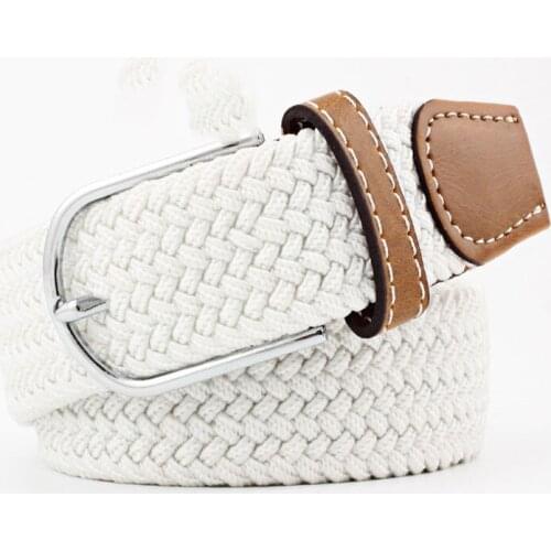 Elastic belt knitted canvas belt decoration belt female pin buckle canvas strap women and man 2021 SE06