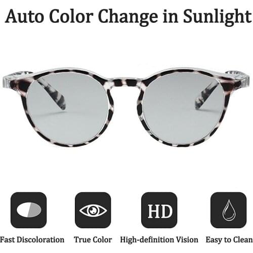 Round Polarized Discoloration Sunglasses Safety Goggles With Side Shield Anti-allergy Windpfoof Photochromic Chameleon Glasses